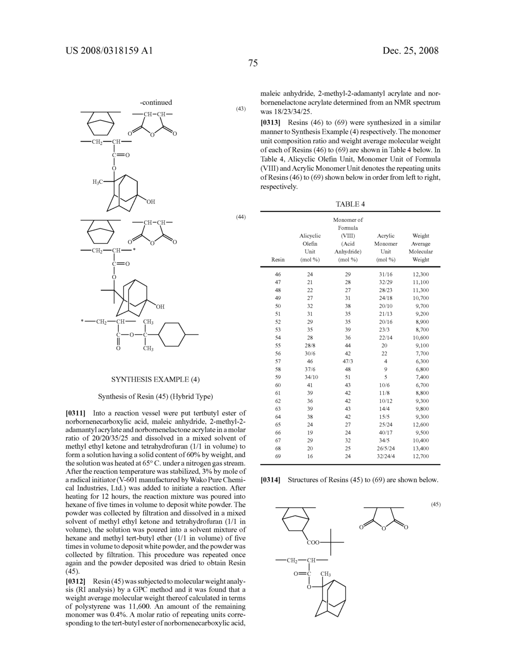 POSITIVE PHOTOSENSITIVE COMPOSITION - diagram, schematic, and image 76