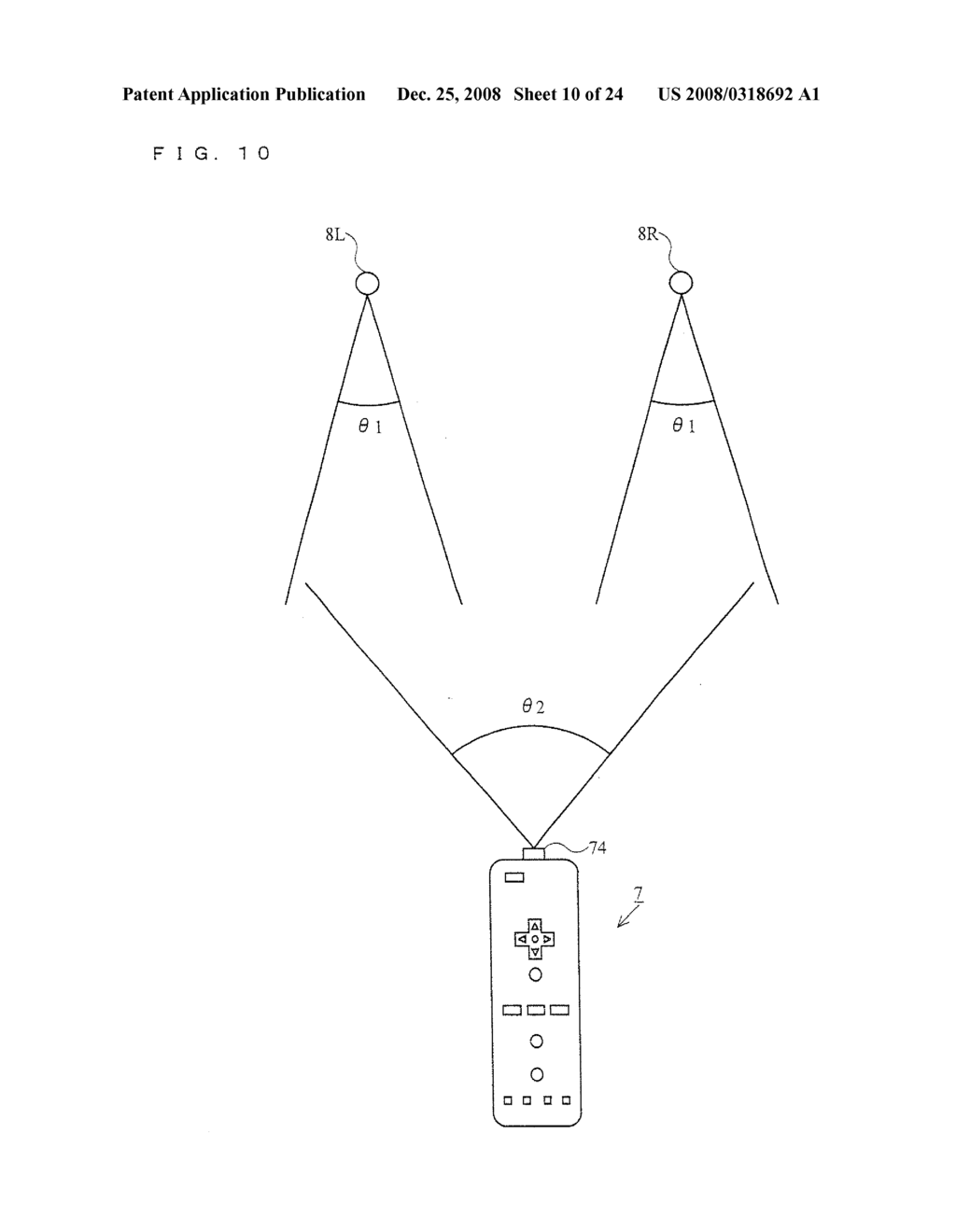 STORAGE MEDIUM STORING VIDEO GAME PROGRAM FOR CALCULATING A DISTANCE BETWEEN A GAME CONTROLLER AND A REFERENCE - diagram, schematic, and image 11