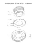 DRIVE WHEEL OF AN AUXILIARY UNIT BELT DRIVE OF AN INTERNAL COMBUSTION ENGINE diagram and image