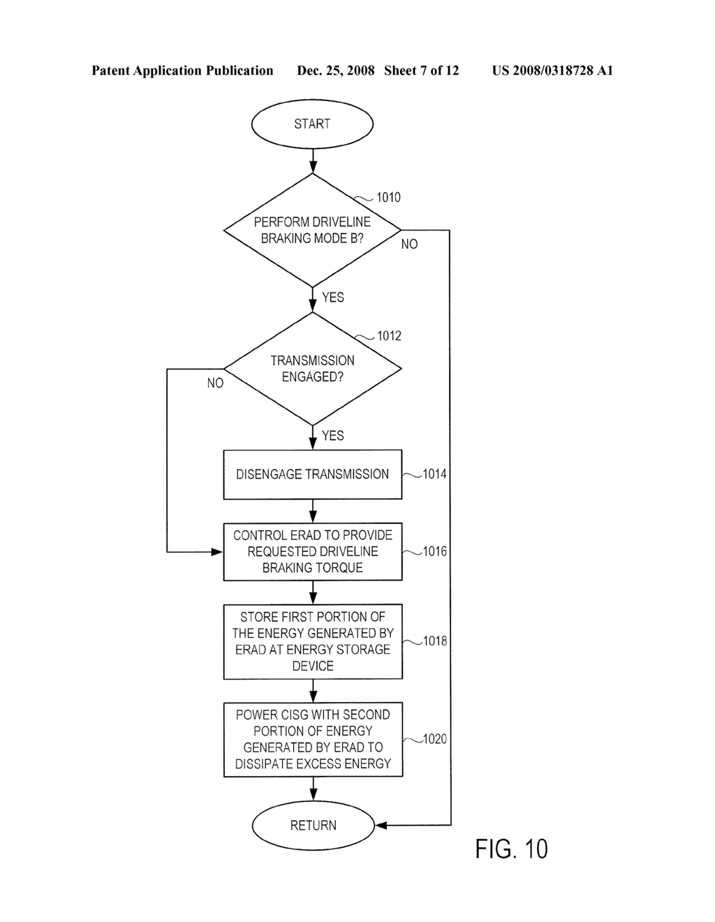 NEGATIVE DRIVELINE TORQUE CONTROL INCORPORATING TRANSMISSION STATE SELECTION FOR A HYBRID VEHICLE - diagram, schematic, and image 08