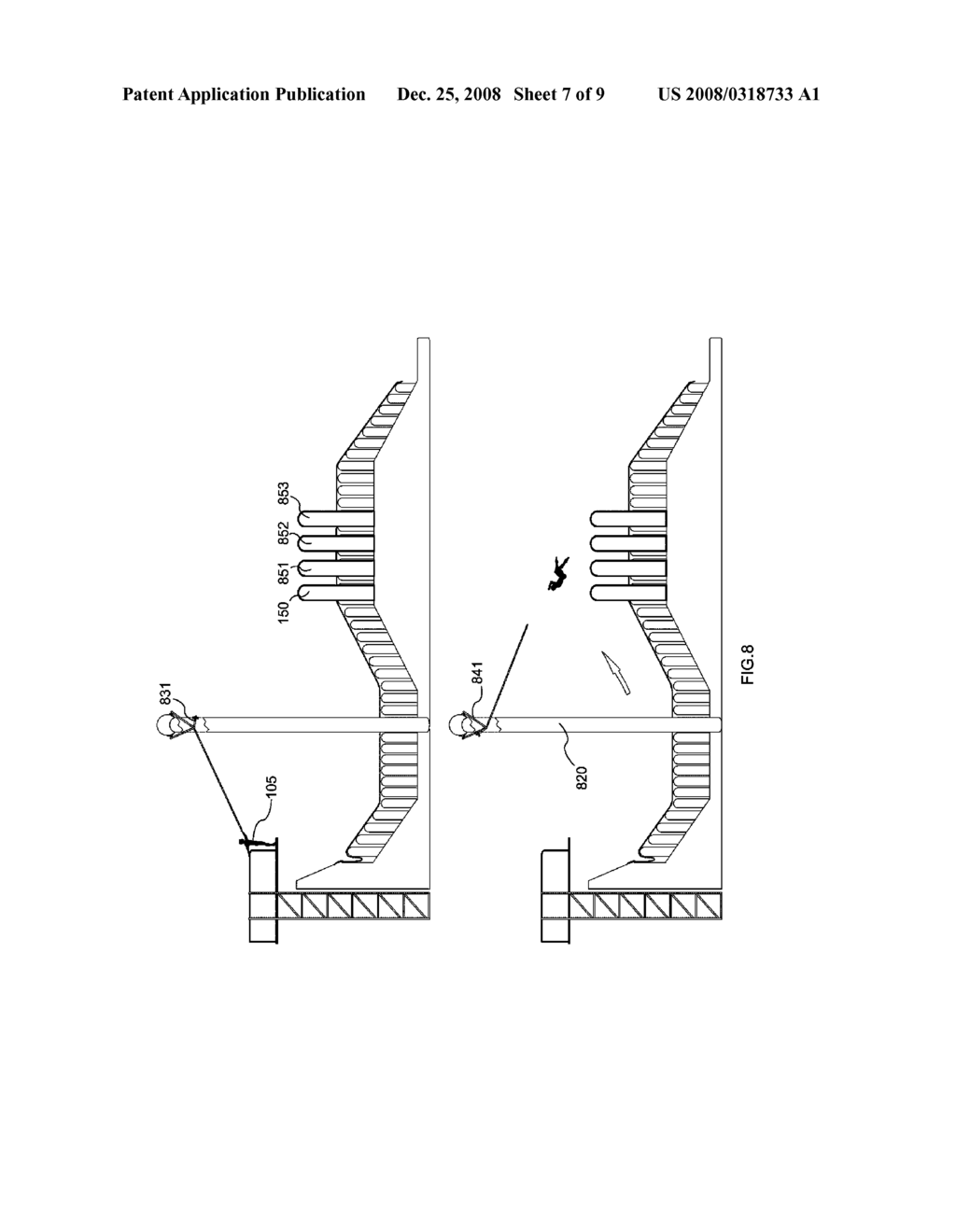 Acrobatic elevated-path amusement device - diagram, schematic, and image 08