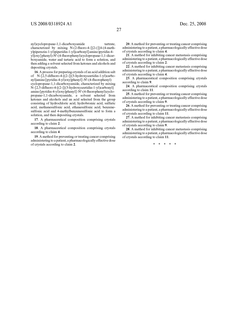 PHENOXYPYRIDINE DERIVATIVE SALTS AND CRYSTALS THEREOF, AND PROCESS FOR PREPARING THE SAME - diagram, schematic, and image 42