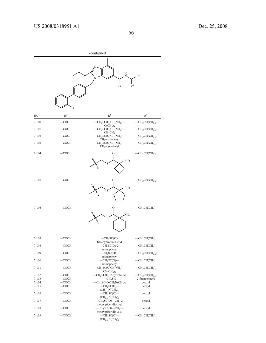 Dual-acting benzoimidazole antihypertensive agents - diagram, schematic, and image 57