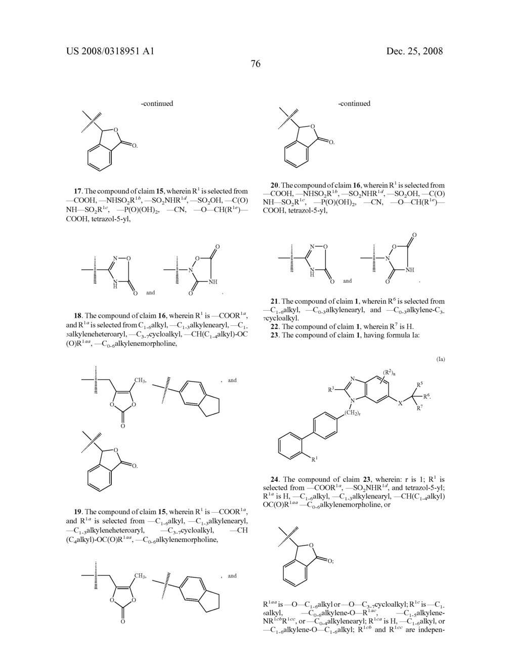 Dual-acting benzoimidazole antihypertensive agents - diagram, schematic, and image 77