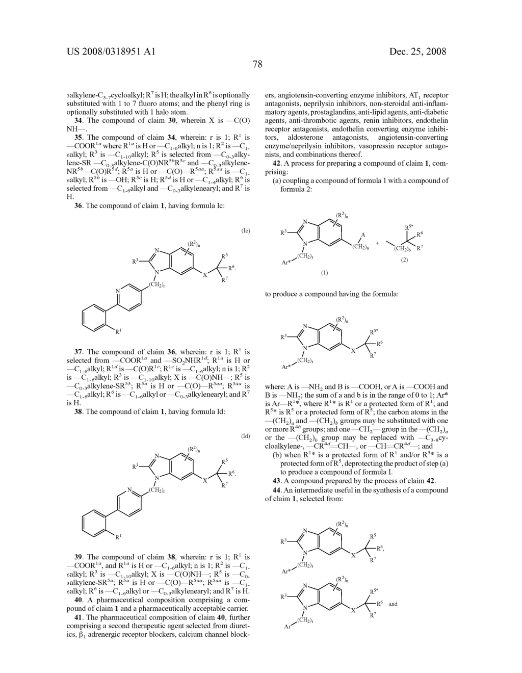 Dual-acting benzoimidazole antihypertensive agents - diagram, schematic, and image 79