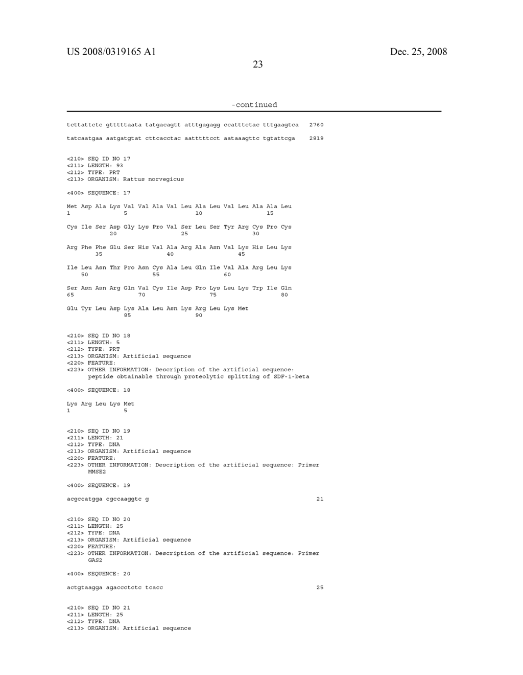 Nucleic acid molecule comprising a nucleic acid sequence coding for a chemokine, a neuropeptide precursor, or at least one neuropeptide - diagram, schematic, and image 52