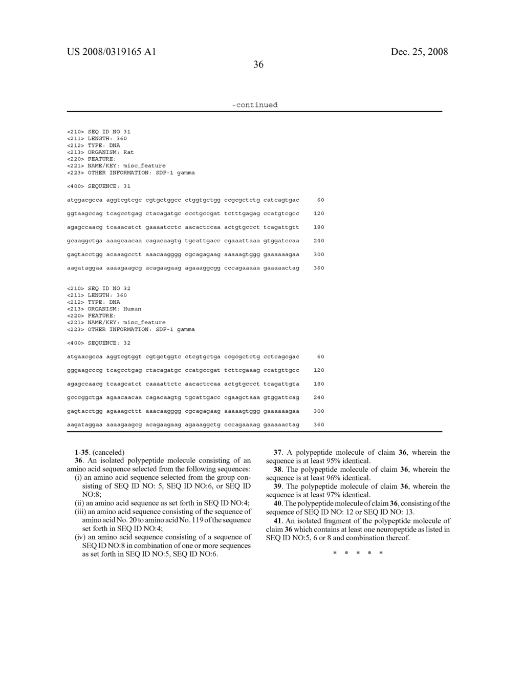 Nucleic acid molecule comprising a nucleic acid sequence coding for a chemokine, a neuropeptide precursor, or at least one neuropeptide - diagram, schematic, and image 65