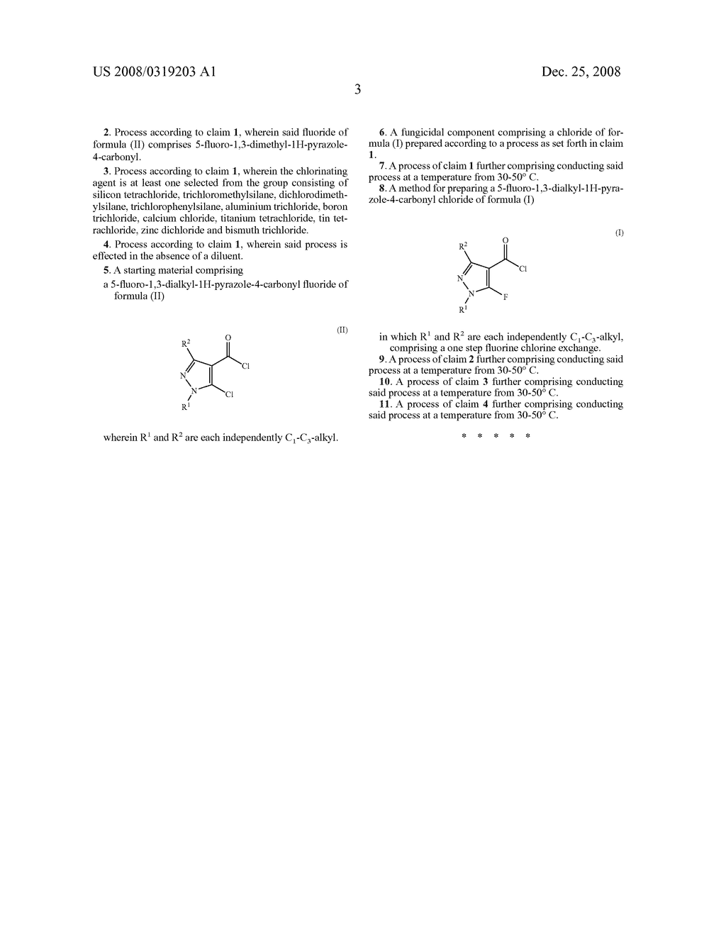 Method for Producing 5-Fluoro-1,3-Dialkyl-1H-Pyrazol-4-Carboxylic Acid Chlorides - diagram, schematic, and image 04