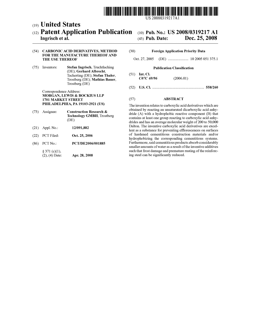 Carbonic Acid Derivatives, Method for the Manufacture Thereof and the Use Thereof - diagram, schematic, and image 01