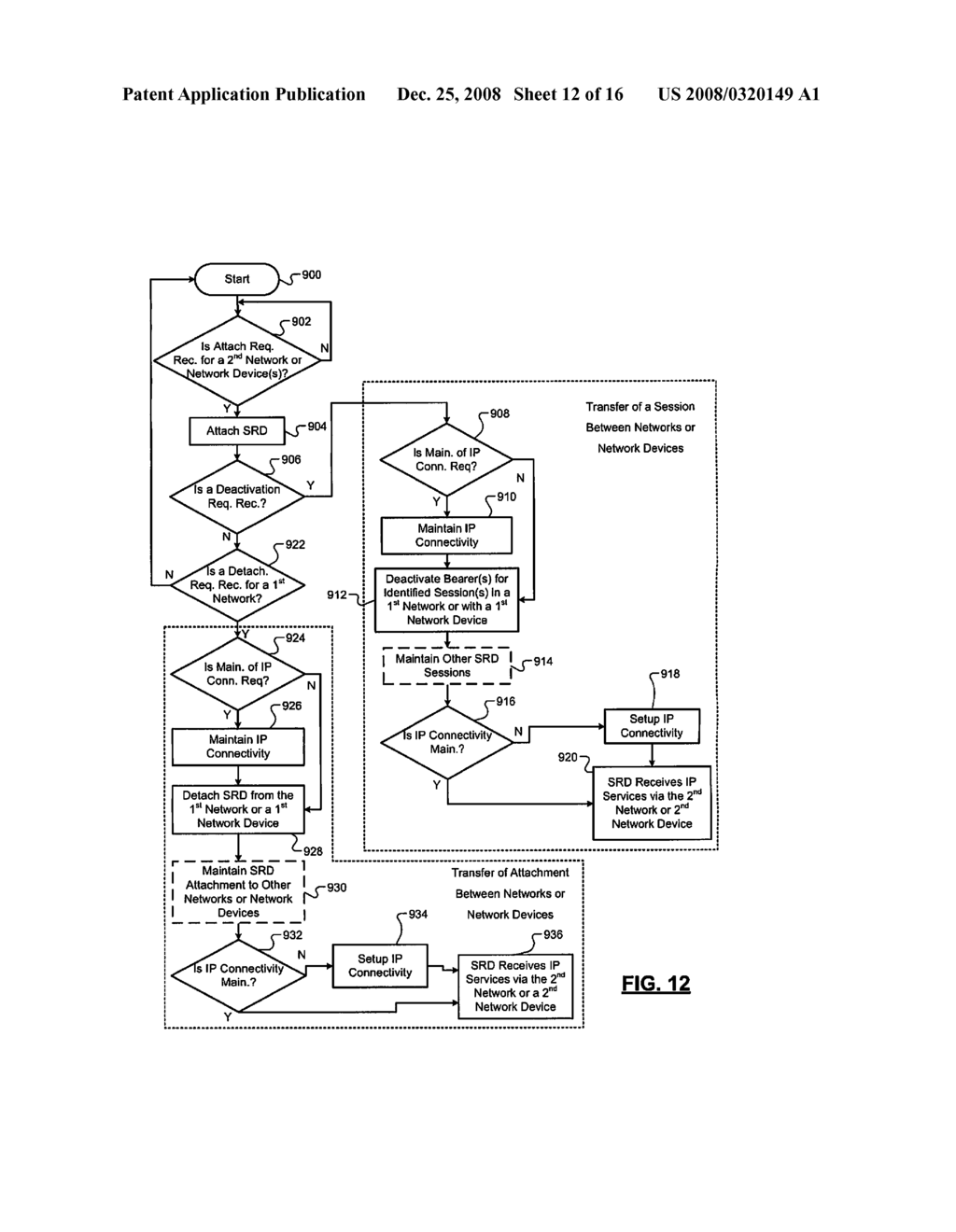 SERVICE REQUEST DEVICE WIRELESS ACCESS DETACH AND BEARER DEACTIVATION METHODS WITHOU LOSS OF INTERNET PROTOCOL CONNECTIVITY - diagram, schematic, and image 13