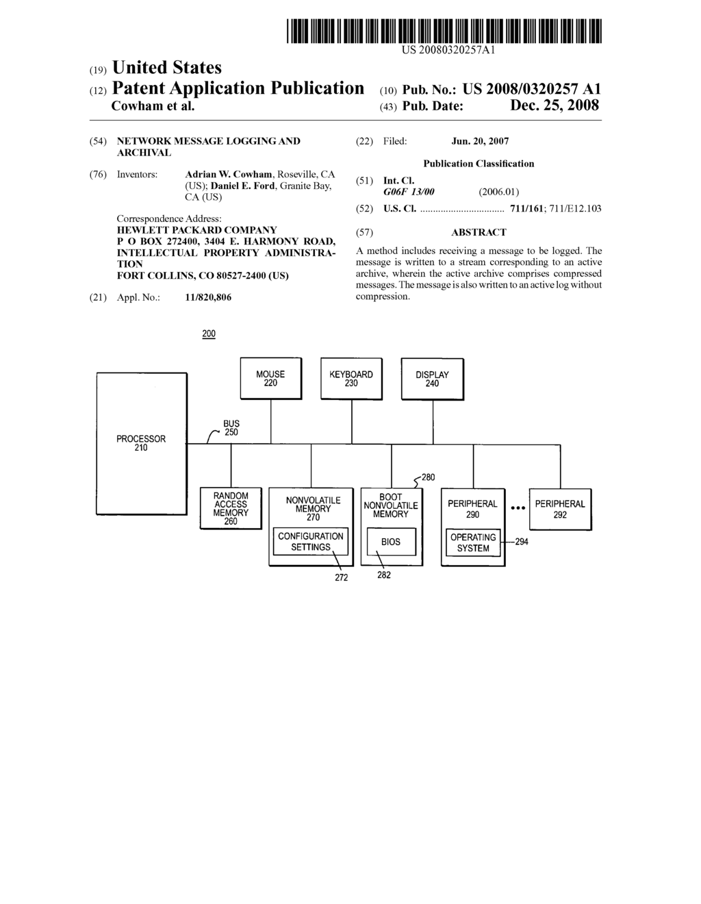 Network message logging and archival - diagram, schematic, and image 01