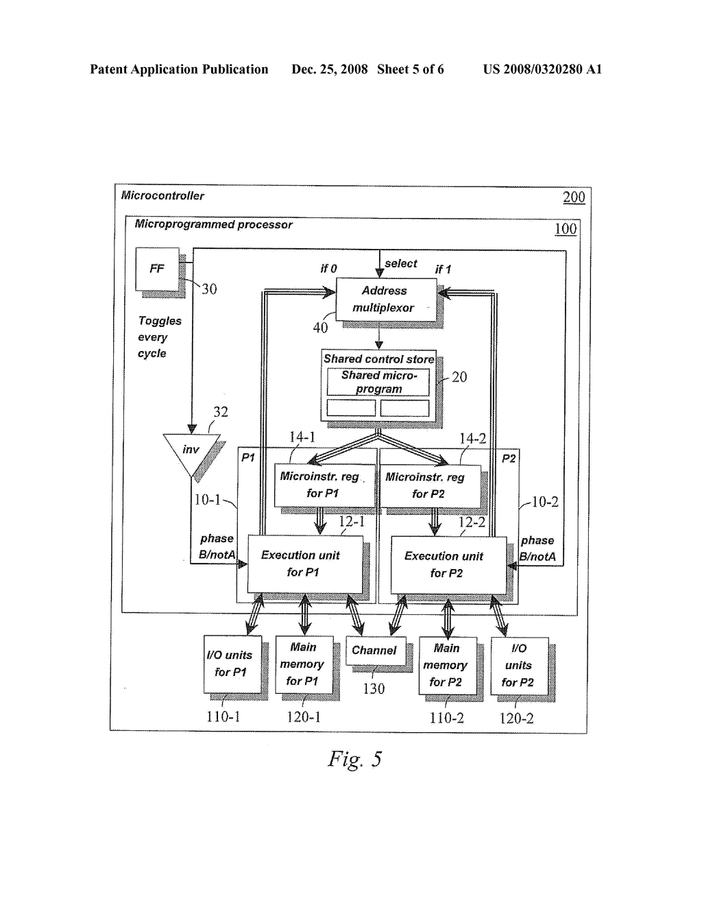 MICROPROGRAMMED PROCESSOR HAVING MUTIPLE PROCESSOR CORES USING TIME-SHARED ACCESS TO A MICROPROGRAM CONTROL STORE - diagram, schematic, and image 06