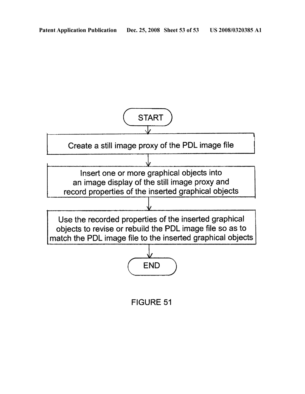 Graphical Object Insertion During Preparation of Production Data for a Print Job Using a Still Image Proxy of a Page Description Language Image File - diagram, schematic, and image 54