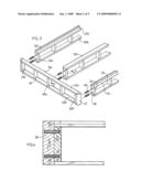 Knock-down foundation for a bed diagram and image