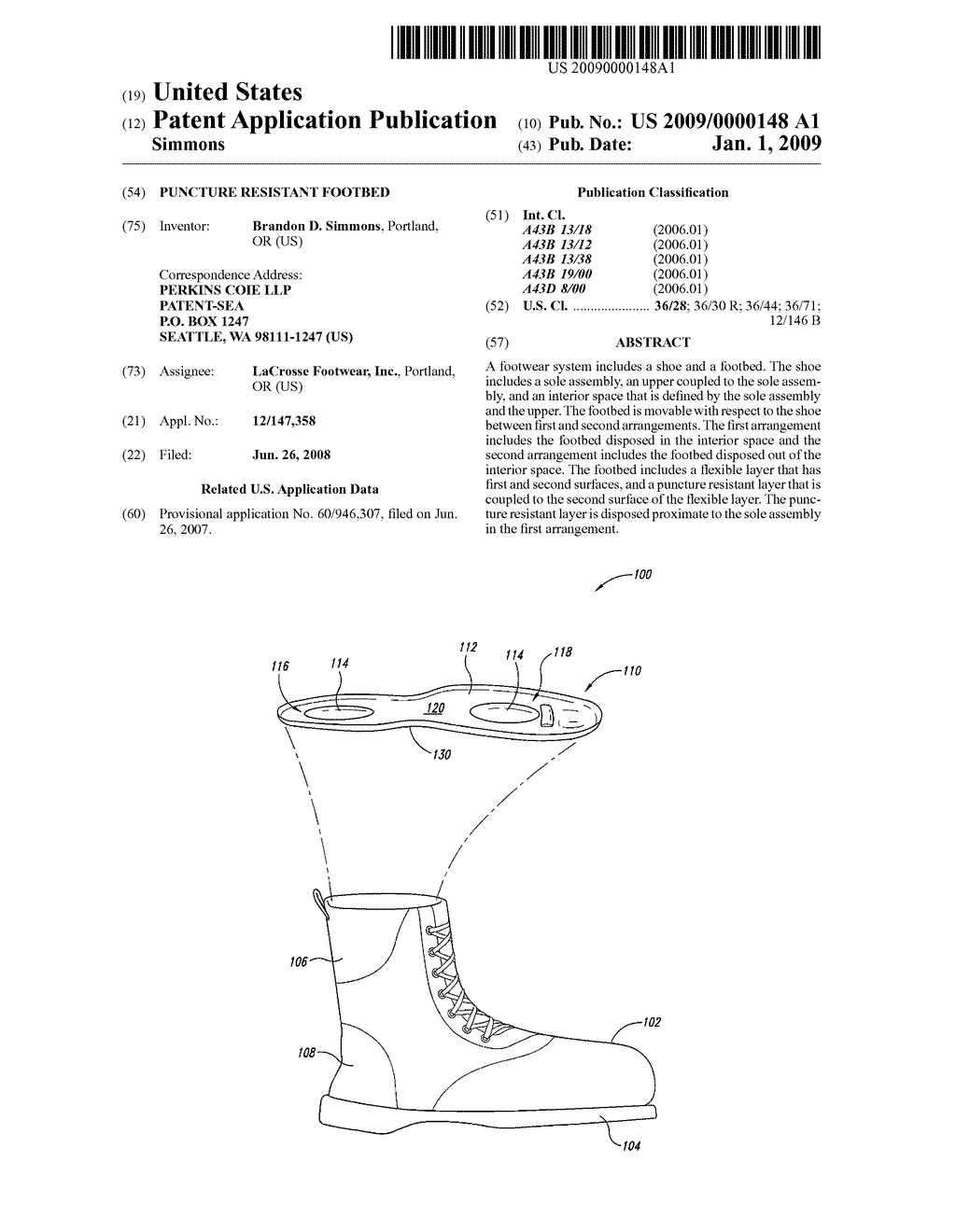 PUNCTURE RESISTANT FOOTBED - diagram, schematic, and image 01