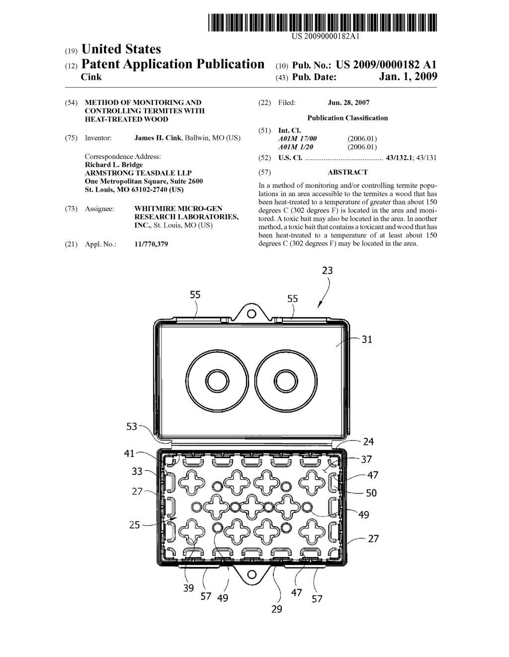 METHOD OF MONITORING AND CONTROLLING TERMITES WITH HEAT-TREATED WOOD - diagram, schematic, and image 01