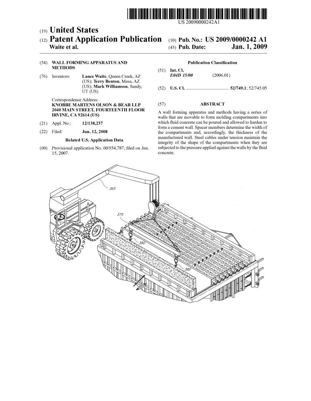 WALL FORMING APPARATUS AND METHODS - diagram, schematic, and image 01