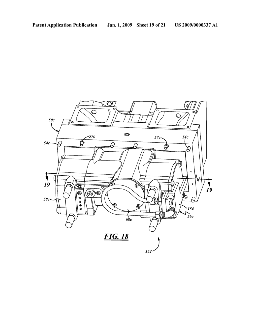 Apparatus for opening and closing molds in a glassware forming machine - diagram, schematic, and image 20