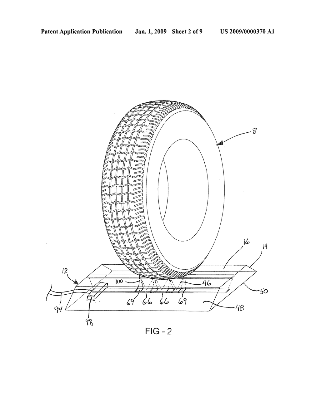 TREAD DEPTH SENSING DEVICE AND METHOD FOR MEASURING SAME - diagram, schematic, and image 03