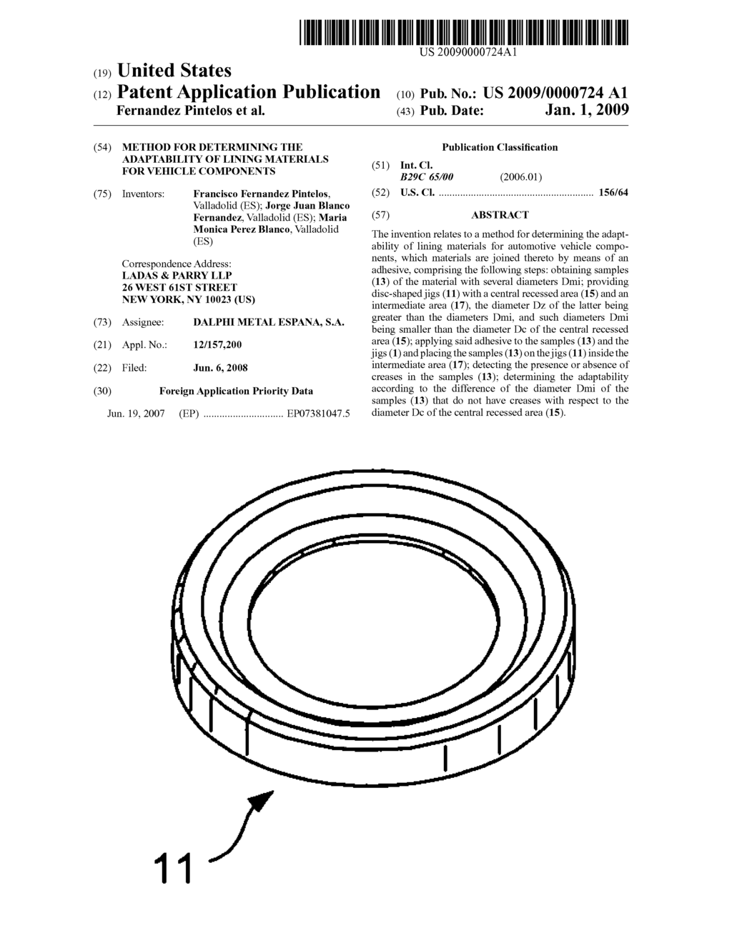 Method for determining the adaptability of lining materials for vehicle components - diagram, schematic, and image 01