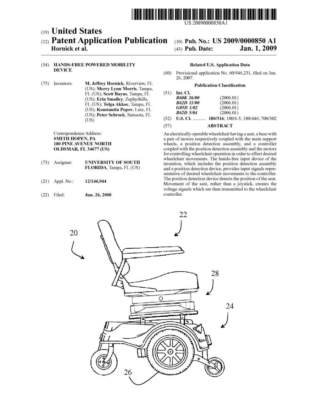 HANDS-FREE POWERED MOBILITY DEVICE - diagram, schematic, and image 01