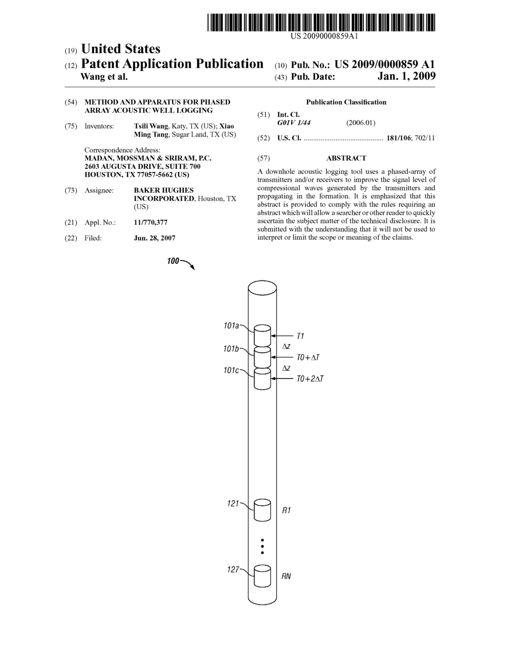 Method and Apparatus for Phased Array Acoustic Well Logging - diagram, schematic, and image 01