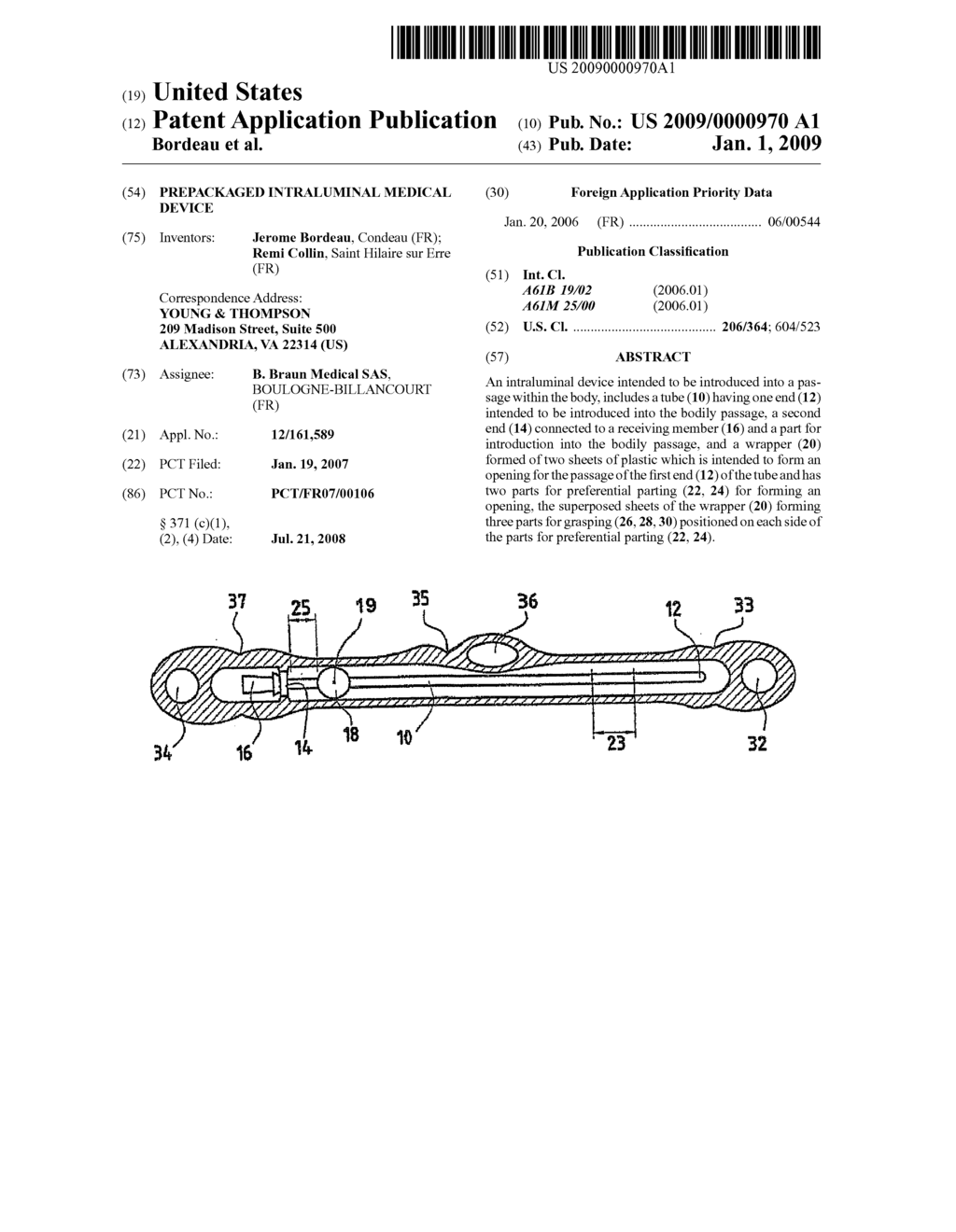 Prepackaged Intraluminal Medical Device - diagram, schematic, and image 01