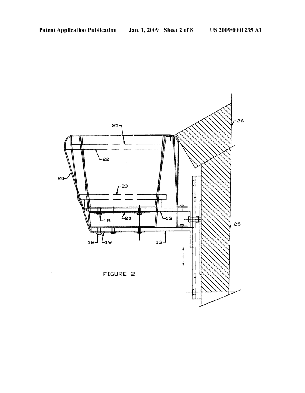 Universal storm resistant adjustable planter box hanger - diagram, schematic, and image 03