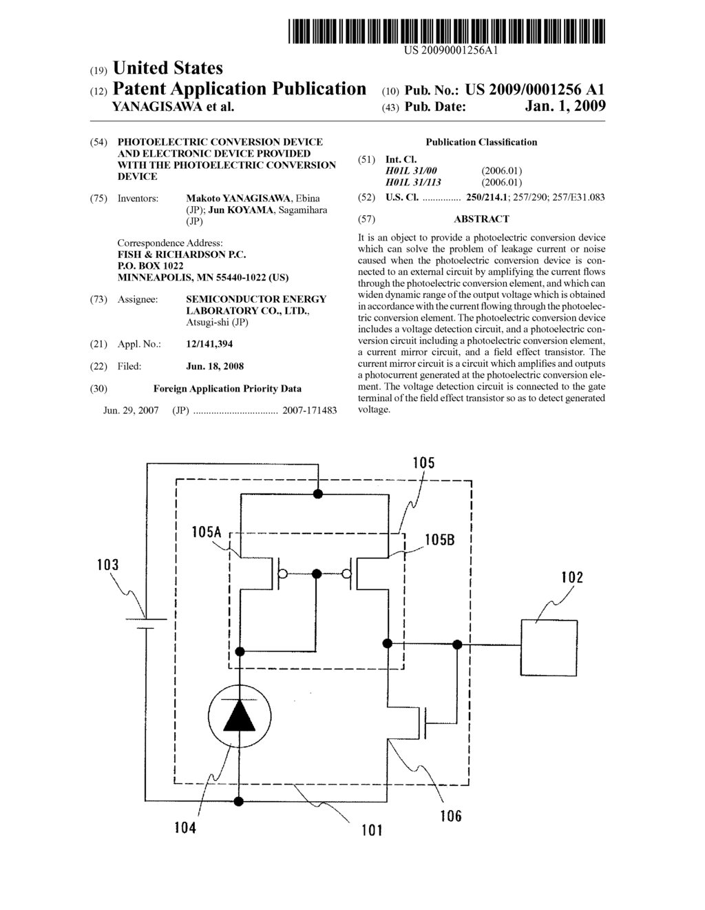 PHOTOELECTRIC CONVERSION DEVICE AND ELECTRONIC DEVICE PROVIDED WITH THE PHOTOELECTRIC CONVERSION DEVICE - diagram, schematic, and image 01