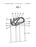 Roof side weather strip for automobile diagram and image