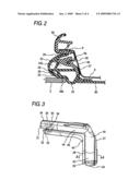 Roof side weather strip for automobile diagram and image