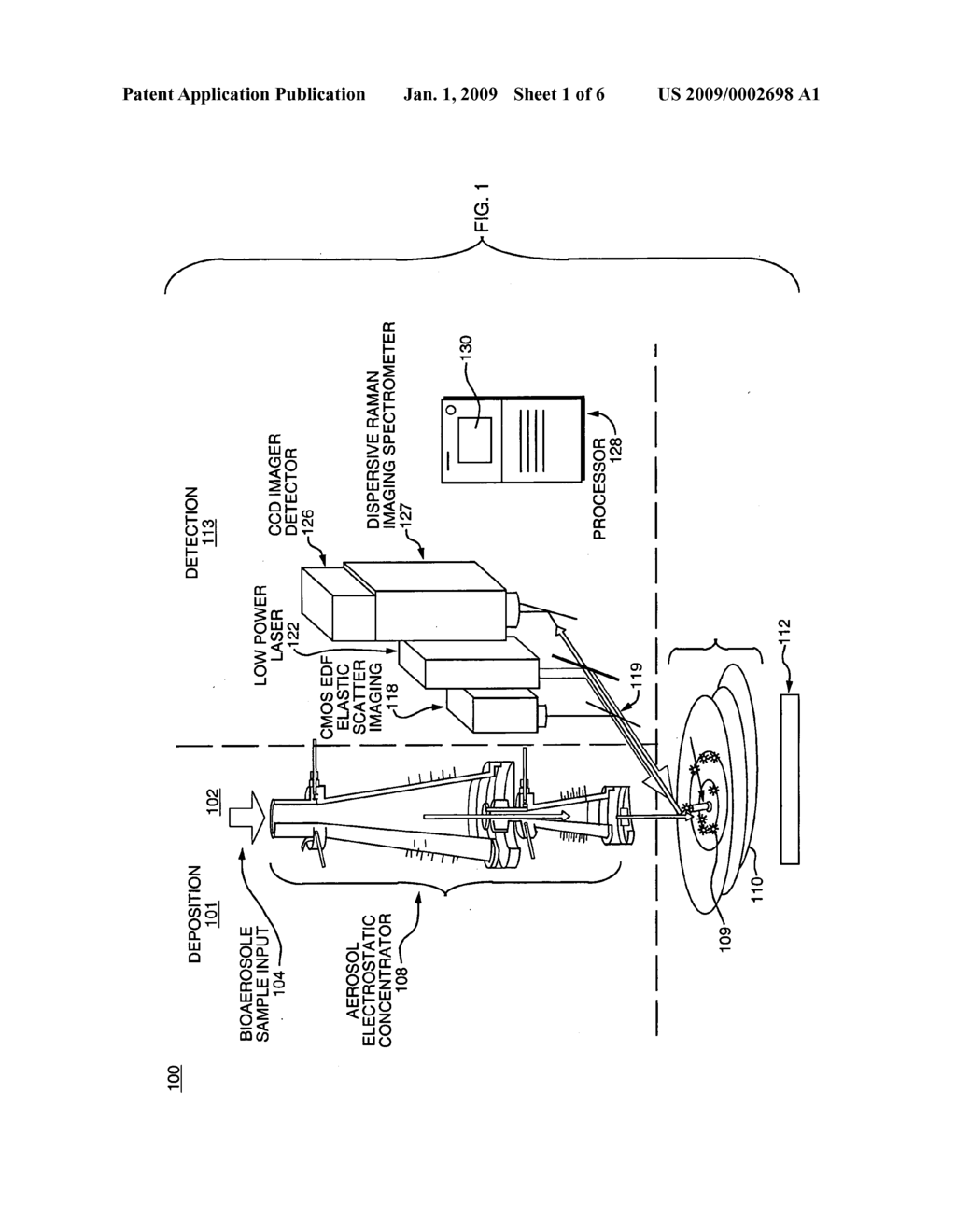 SYSTEM AND METHOD FOR THE ELECTROSTATIC DETECTION AND IDENTIFICATION OF THREAT AGENTS - diagram, schematic, and image 02