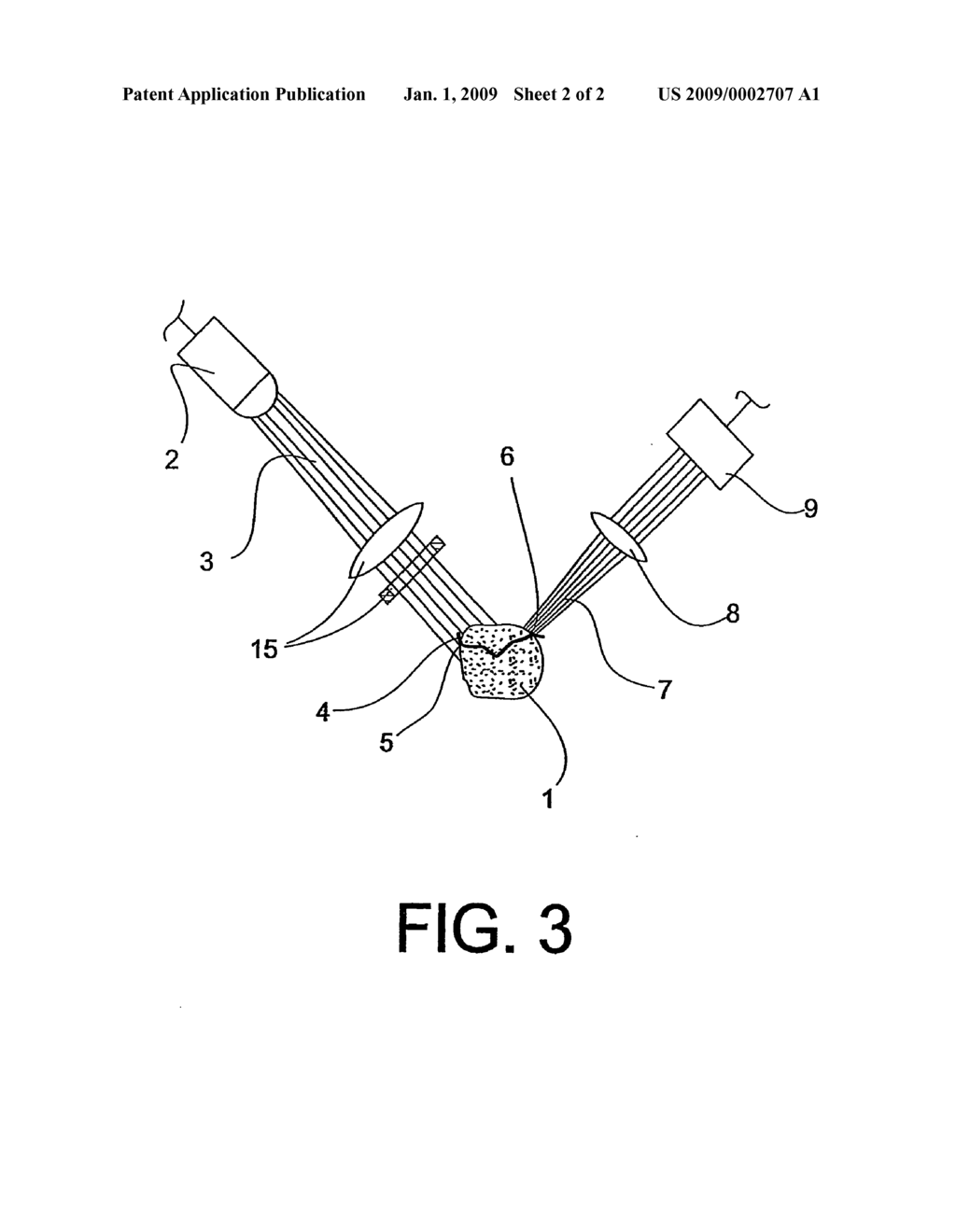 Method and Device for the Optical Monitoring of a Running Fibre Strand - diagram, schematic, and image 03