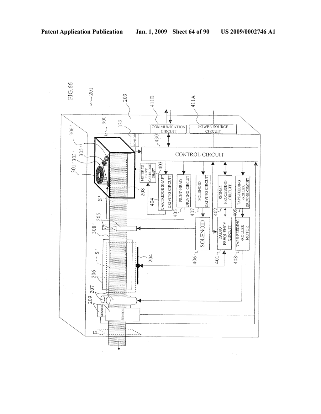 Apparatus For Communicating With A RFID Tag, Tape Cartridge And Tag Tape - diagram, schematic, and image 65