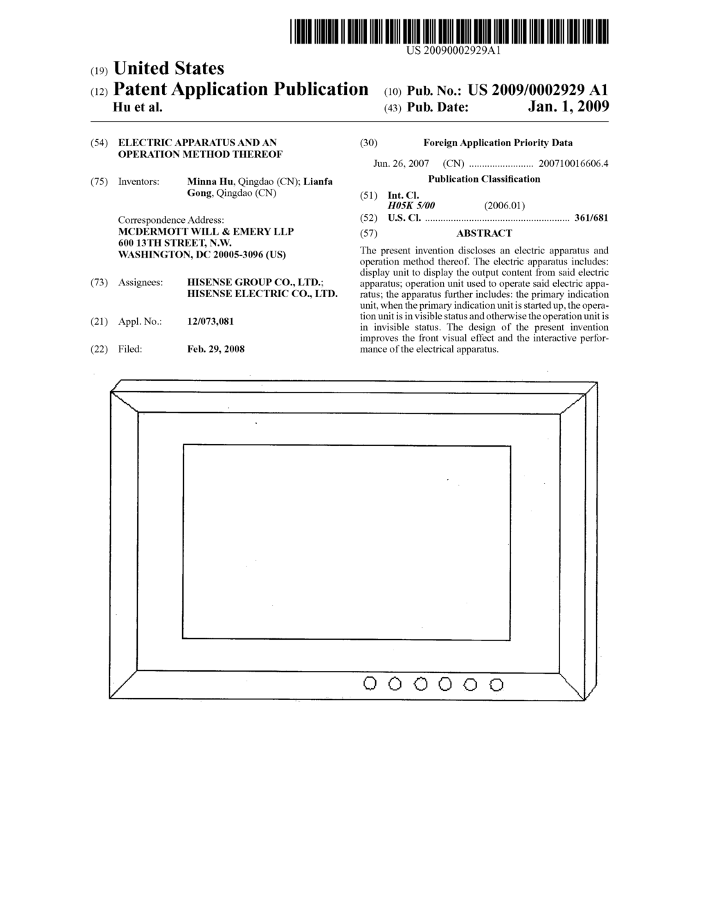 Electric apparatus and an operation method thereof - diagram, schematic, and image 01