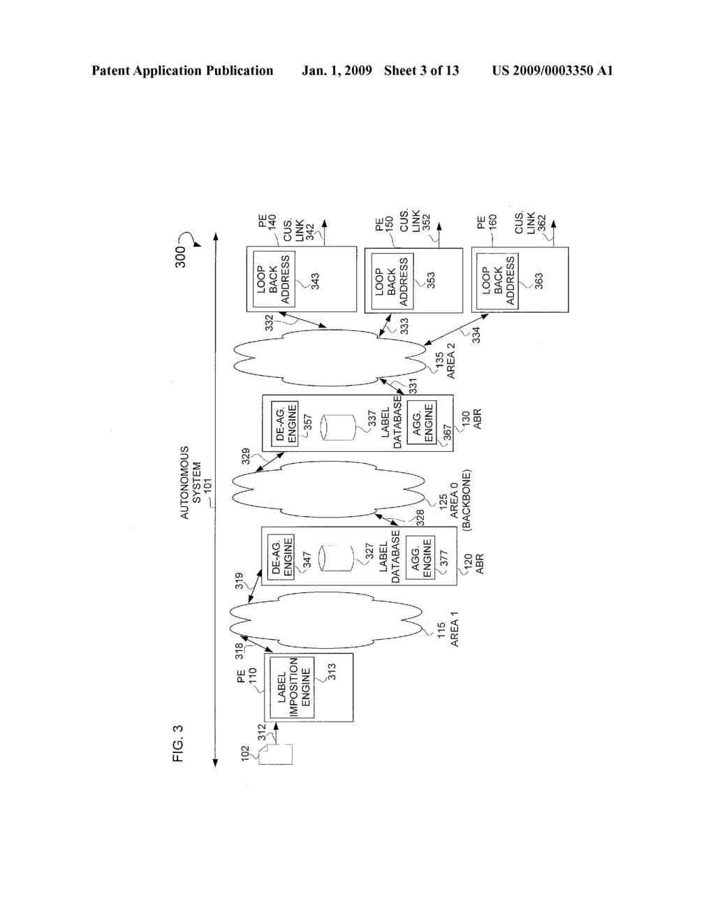 NETWORK SCALING WITH SUMMARIZED INTERNET PROTOCOL LABEL SWITCHED PATHS - diagram, schematic, and image 04