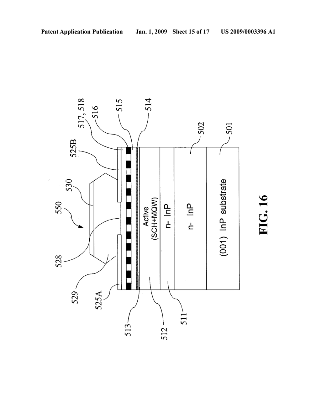 INTEGRATED PHOTONIC SEMICONDUCTOR DEVICES HAVING RIDGE STRUCTURES THAT ARE GROWN RATHER THAN ETCHED, AND METHODS FOR MAKING SAME - diagram, schematic, and image 16