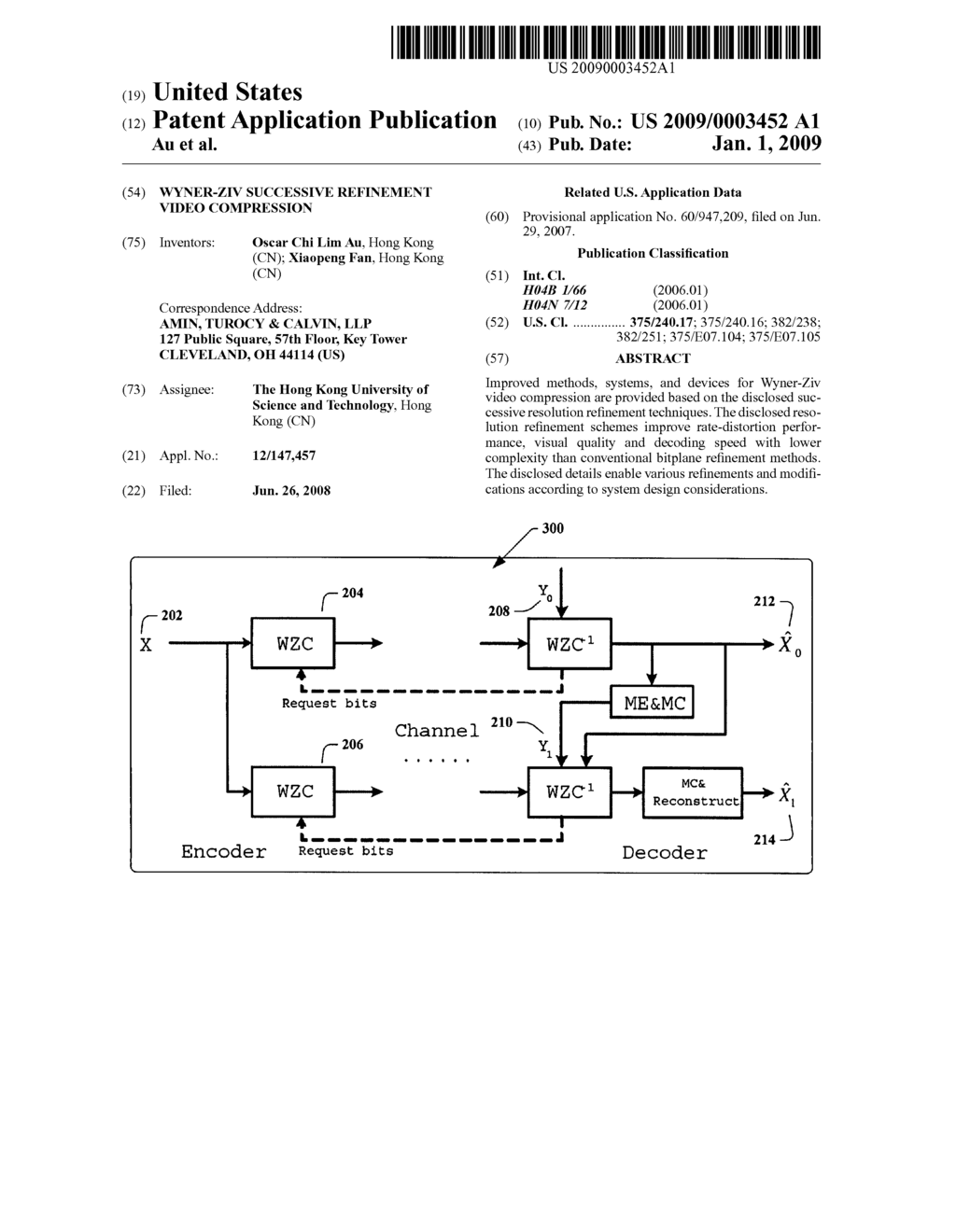 WYNER-ZIV SUCCESSIVE REFINEMENT VIDEO COMPRESSION - diagram, schematic, and image 01