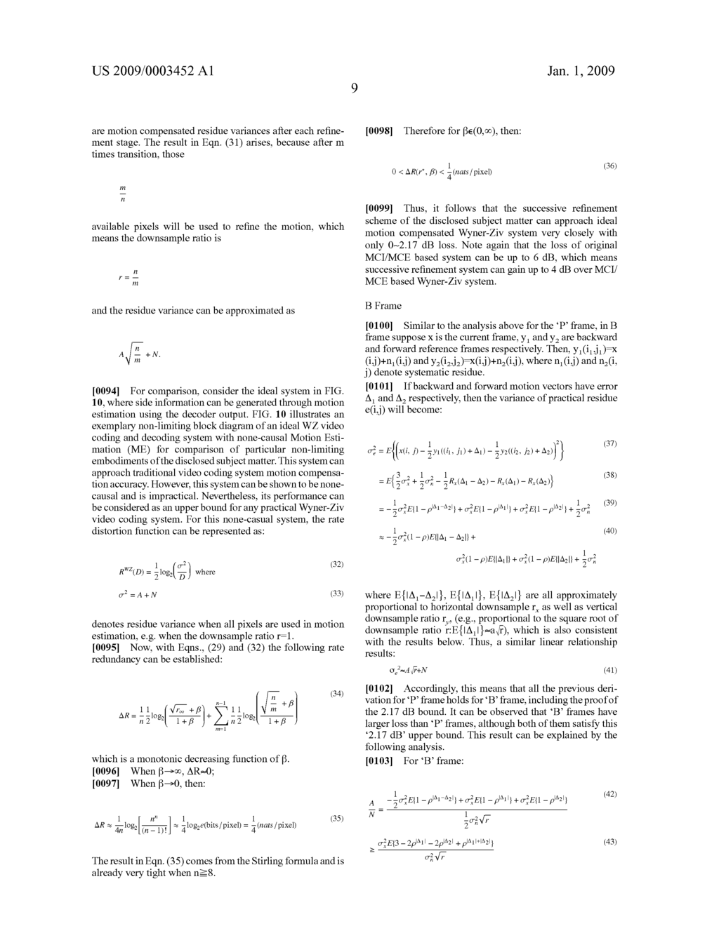 WYNER-ZIV SUCCESSIVE REFINEMENT VIDEO COMPRESSION - diagram, schematic, and image 38