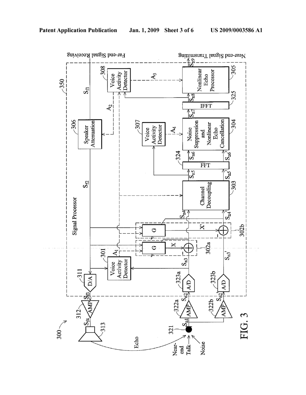 SIGNAL PROCESSOR AND METHOD FOR CANCELING ECHO IN A COMMUNICATION DEVICE - diagram, schematic, and image 04