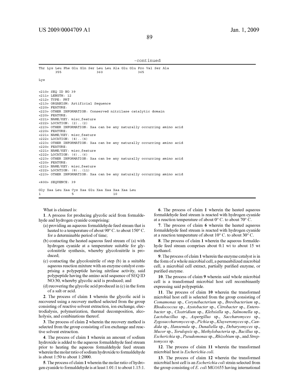 Process For Producing Glycolic Acid From Formaldehyde and Hydrogen Cyanide - diagram, schematic, and image 97