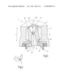 Gear stage of an actuating drive diagram and image