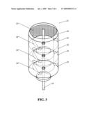 Method and apparatus for separating cooking oils from snack food products through a quasi-continuous centrifuge action diagram and image