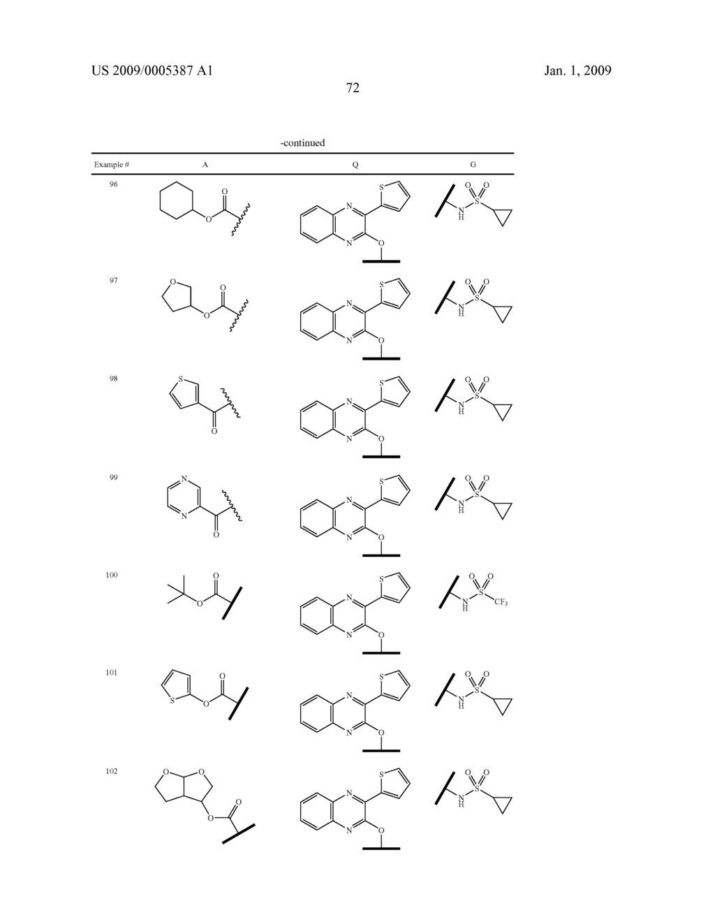 QUINOXALINYL MACROCYCLIC HEPATITIS C VIRUS SERINE PROTEASE INHIBITORS - diagram, schematic, and image 73