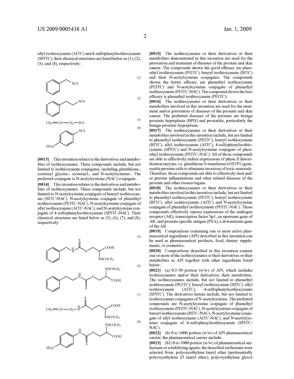 Use of Isothiocyanates Compounds in Treating Prostatic Diseases and Skin Cancer - diagram, schematic, and image 09