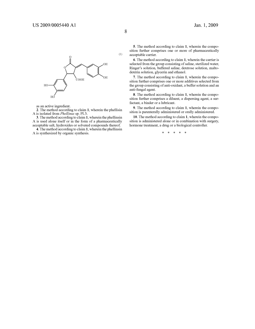 PHARMACEUTICAL COMPOSITION AND HEALTH FOOD COMPRISING EXTRACT OF PHELLINUS SP.PL 3 OR PHELLINSIN A ISOLATED FROM THE SAME AS AN EFFECTIVE COMPONENT FOR PREVENTION AND TREATMENT OF CARDIOVASCULAR DISEASE - diagram, schematic, and image 10