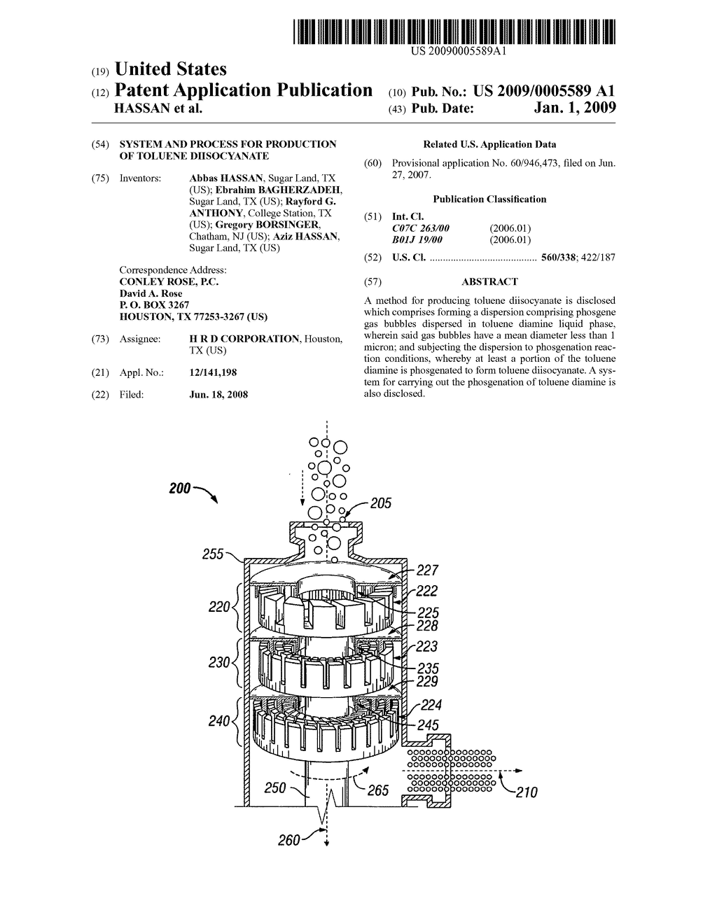 SYSTEM AND PROCESS FOR PRODUCTION OF TOLUENE DIISOCYANATE - diagram, schematic, and image 01