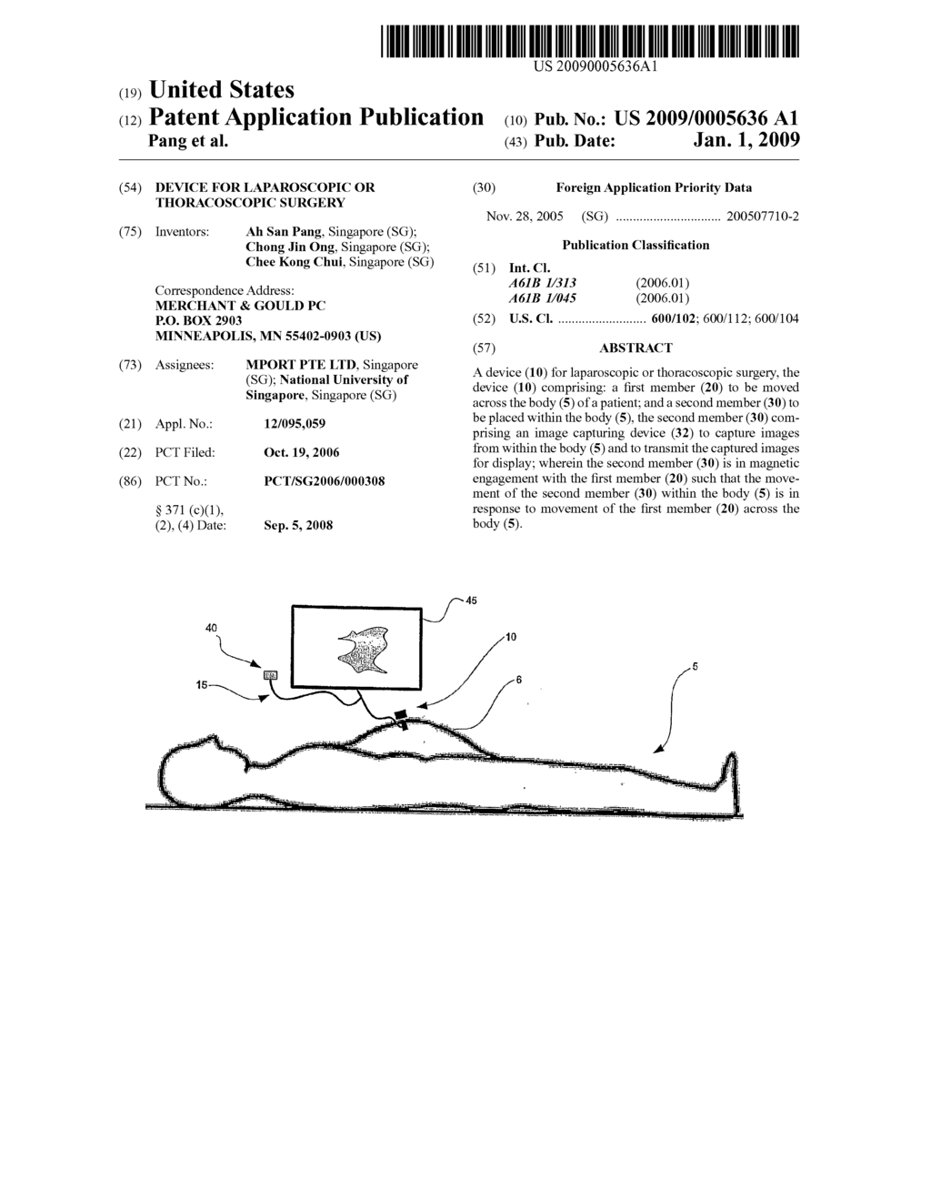 Device for Laparoscopic or Thoracoscopic Surgery - diagram, schematic, and image 01