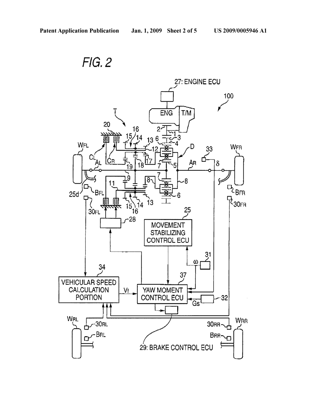 MOVEMENT STABILIZING APPARATUS FOR COMBINATION VEHICLE - diagram, schematic, and image 03