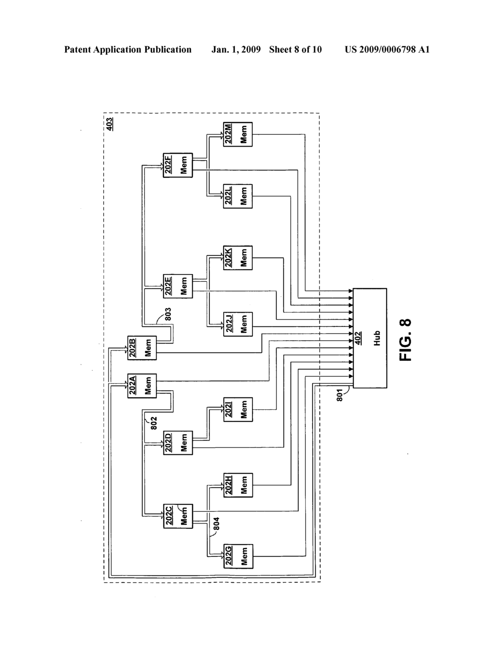 Structure for Memory Chip for High Capacity Memory Subsystem Supporting Replication of Command Data - diagram, schematic, and image 09